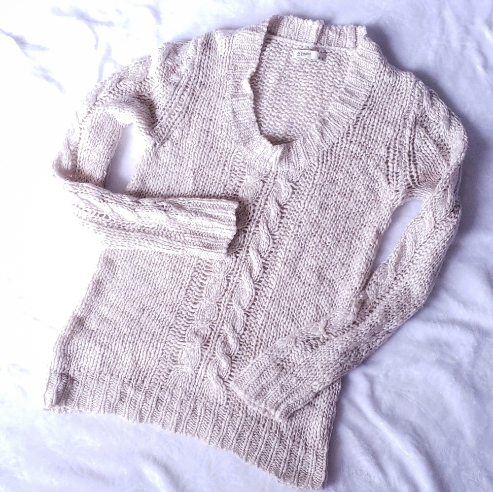 NWOT Open Knit Fisherman Sweater